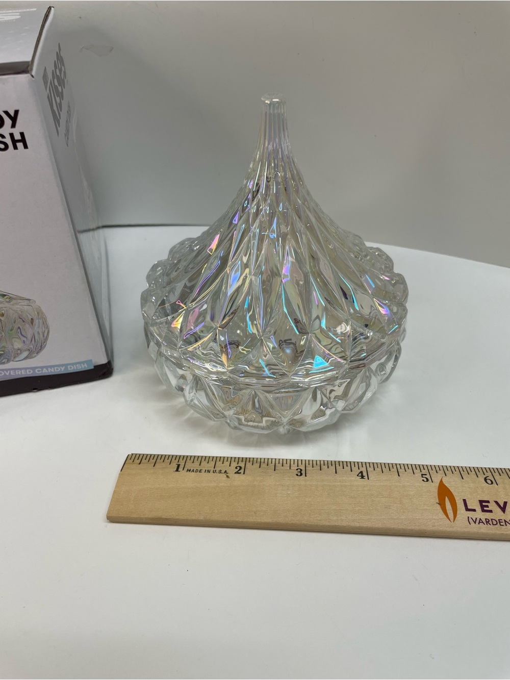 Candy Dish Kiss Iridescent Crystal Covered Candy Dish - Clear - Picture 2 of 7